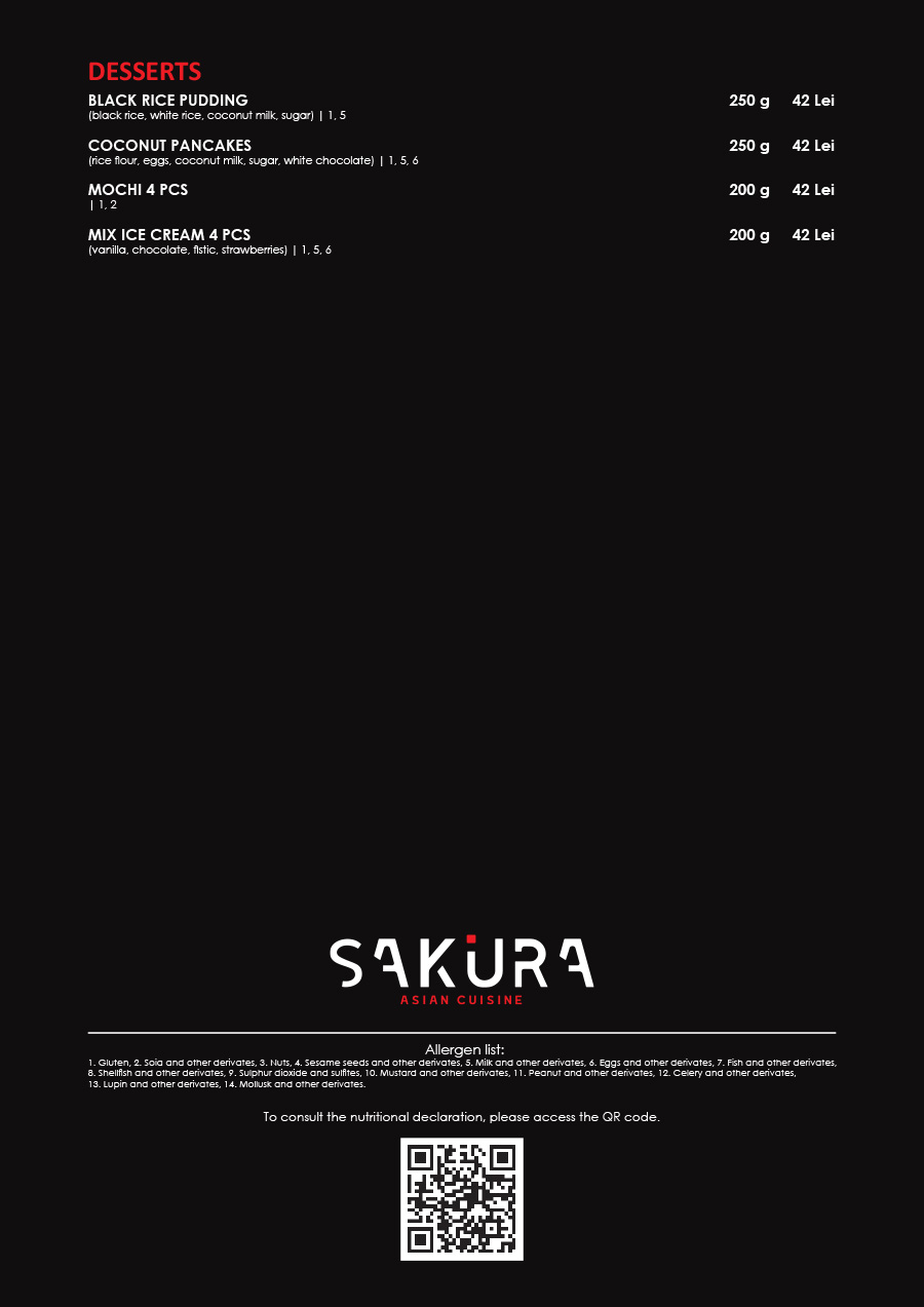 Sakura – – Asian Cuisine –