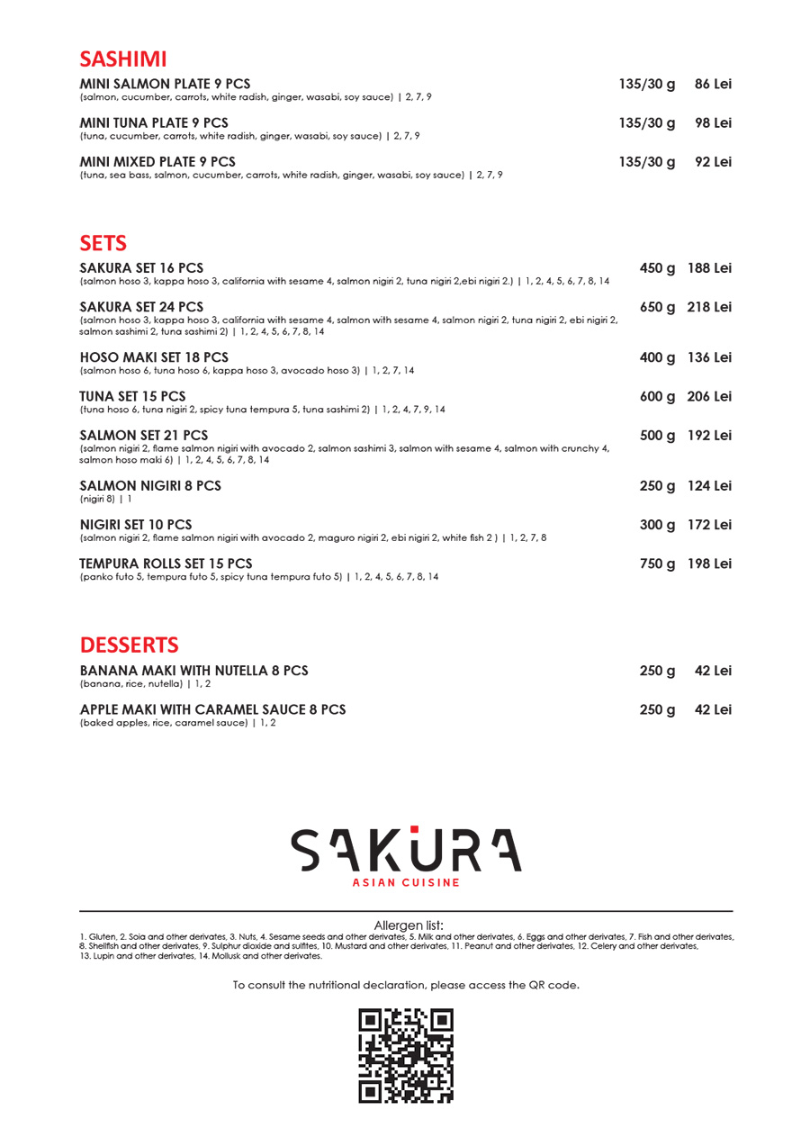 Sakura – – Asian Cuisine –